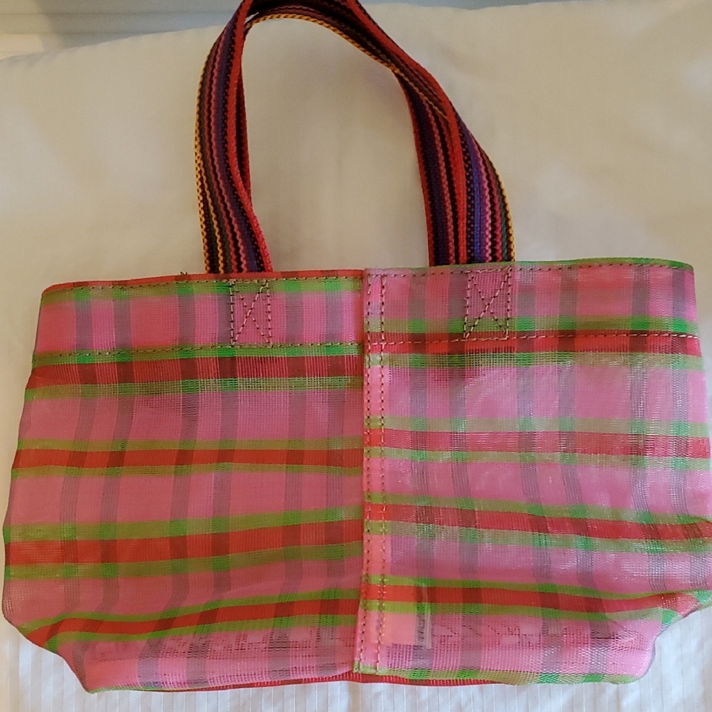 Consuela Vibrant Pink and Green Mini Tote - Picture 5 of 8